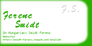 ferenc smidt business card